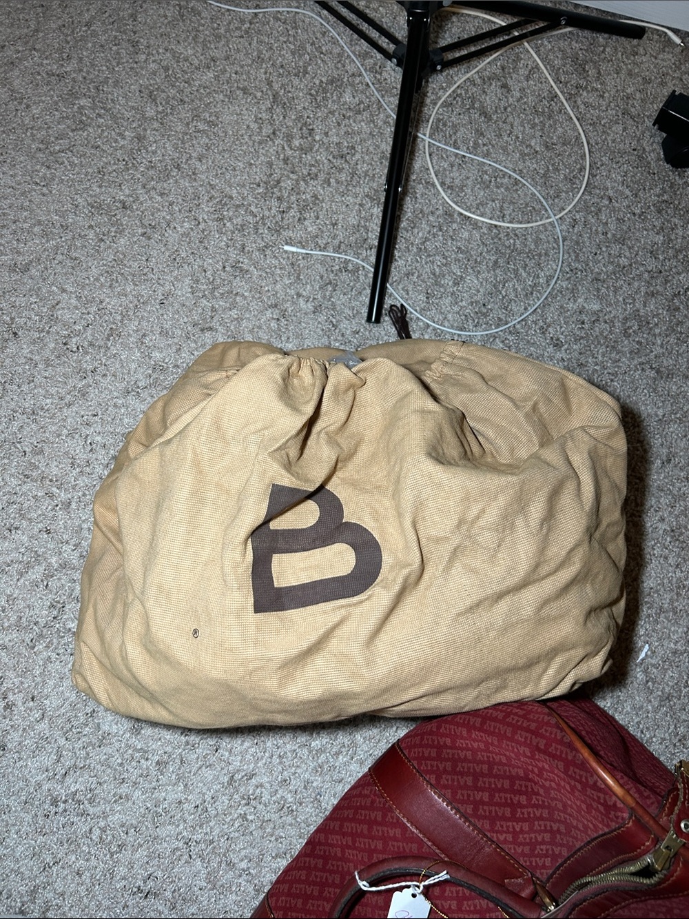 Bally Red Monogram Travel Duffel with Leather Trim - Picture 9 of 11